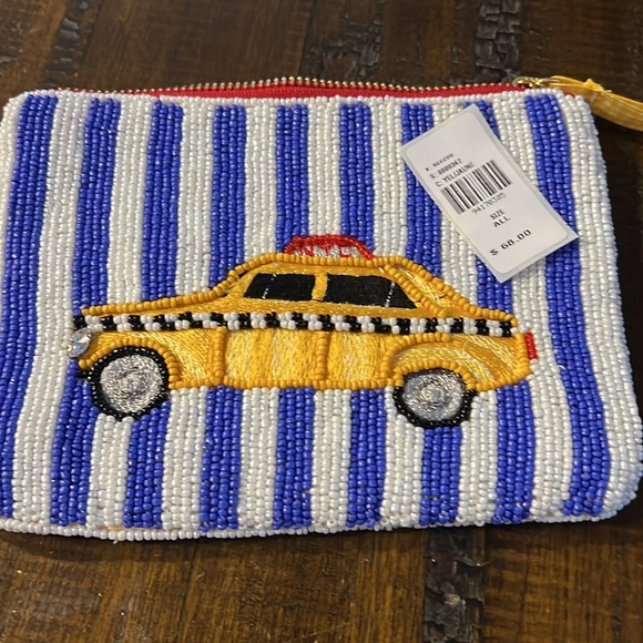 Anthropologie Beaded New York City Pouch/Bag - Picture 6 of 7